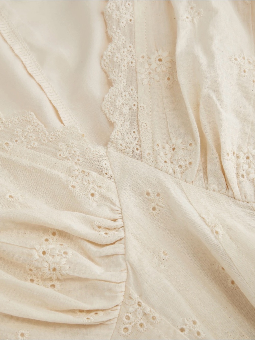 CIDER’s COTTON V-NECK BATWING SLEEVE EYELET
FLARED MINI DRESS I-0342 - Picture 11 of 16